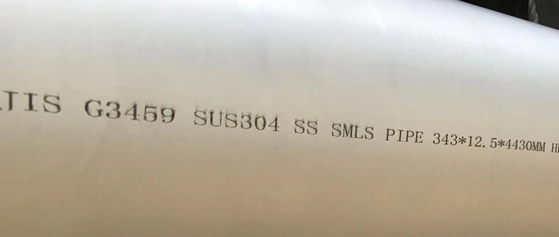 JIS G3459 SUS304 pipes JIS G3459 SUS304 pipes